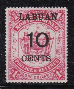 Album Treasures Labuan Scott # 59 10c Overprint Mint Lightly Hinged