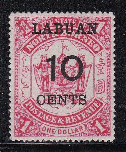 Album Treasures Labuan Scott # 59 10c Overprint Mint Lightly Hinged