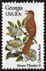 SC#1962A 20¢ State Birds & Flowers (Perf 11¼ x 11): Georgia (1982) MNH