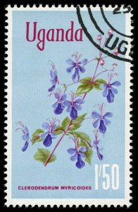 UGANDA Sc 125 CANCELED - 1969 1s6p Blue butterfly bush