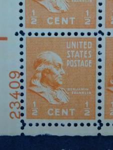 RIV: US MNH 803 804 805 806 & 807 Plate Blocks lot FRESH Presidential Prexie 2I