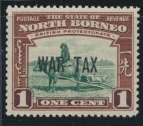 North Borneo  SG 318 SC# MR1 MVLH  OPT War Tax 