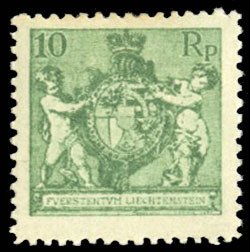 Liechtenstein #59a Cat$27.50, 1921 10rp yellow green, perf. 12 1/2, hinged