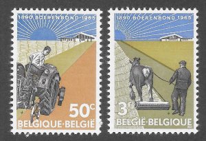 Belgium Scott 634-35 MNHOG - 1965 Belgian Farmers' Association 75th Anni...