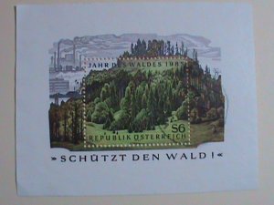 ​AUSTRIA STAMP: 1985-SC#1319 YEAR OF THE FOREST- CTO-NH - S/S SHEET
