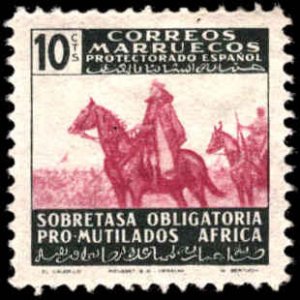 Spanish Morocco #RA14-RA15, Complete Set(2), 1946, Horses, Hinged