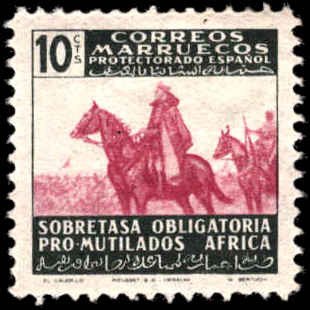 Spanish Morocco #RA14-RA15, Complete Set(2), 1946, Horses, Hinged
