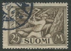 Finland - Scott 179 - Woodchopper -1930- Used - Single 25m Stamp