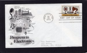 1502 Microphone, FDC Art Craft cachet addressed