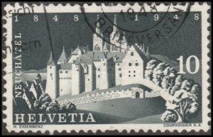 Switzerland 313 - Used - 10c Castle at Neuchatel (1948)