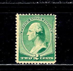 #213 US 2 CENT GREEN WASHINGTON-MINT-N/H-FINE-VF