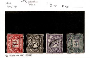 Great Britain, Postage Stamp, #J2, J4-J6 Used, 1914-18 Postage Due (AB)