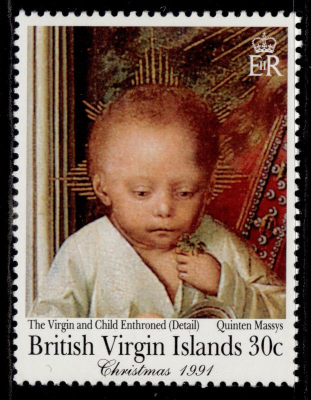 BRITISH VIRGIN ISLANDS QEII SG804, 1991 30c Christmas, NH MINT. 