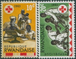 Rwanda 1963 SG44-45 Red Cross MLH