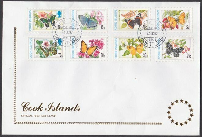 COOK IS 1997 Butterflies commem FDC.........................................L662