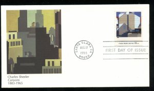 US 3236r American Art Two against White Charles Sheeler UA Fleetwood cachet FDC