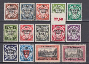 1939 Deutsches Reich Danzig Overprinted Full Set Michel 716/29 MNH Luxe €220