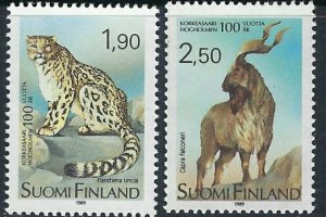 Finland 801-02 MNH 1989 Zoo Animals (ak5720)