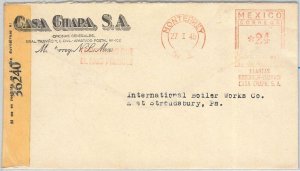 56649 - AUTOMOTIVE - MEXICO - POSTAL HISTORY: COVER with CENSOR TAPE 1945