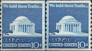 # 1520 Mint Never Hinged ( MNH ) Line Pair JEFFERSON MEMORIAL