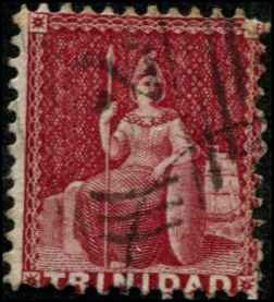 Trinidad SC#  39a Britannia  (1p) perf 11-3/4x12-1/2x12-1/4x11-1/4 Used