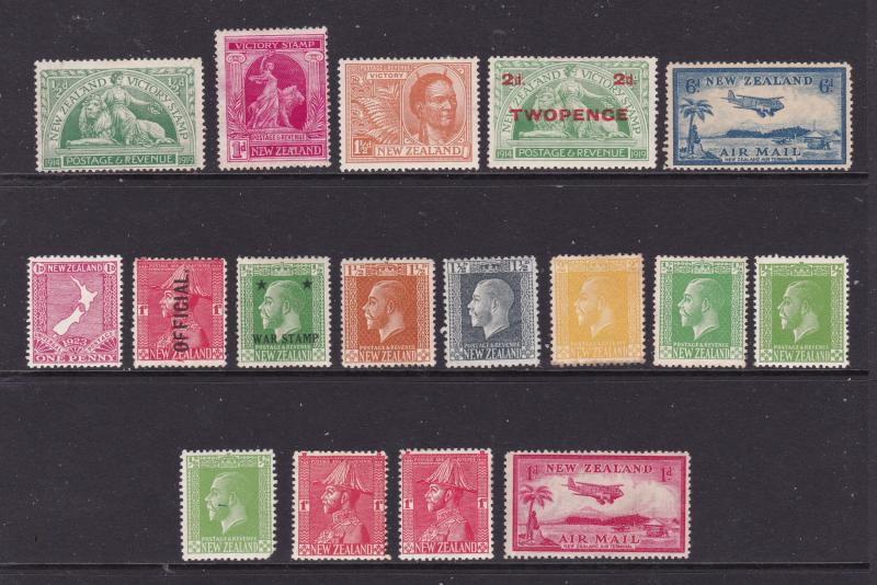 New Zealand a small lot of mint KGV