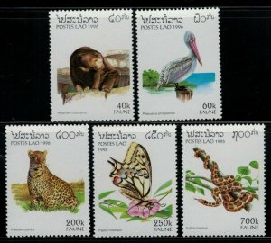 ZAYIX - Laos 1260-1264 MNH Animals Bears Birds Snakes Butterflies Reptiles 