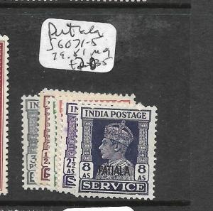 INDIA PATIALA (P3008B) KGVI SERVICE SGO71-5, 79-81 MOG