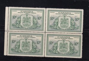 CANADA # E11 VF-MNH BLOCK OF 4 SPECIAL DELIVERIES CAT VALUE $30 STARTS AT 10%