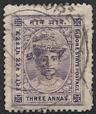 INDIAN STATES - Indore  Sc 12  3a Used  VF