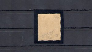 1919 MALTA, Stanley Gibbons #96 - 10 Shillings Black, AC Watermark & Multiple Cr