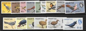 MAURITIUS SG317/31 1965 BIRDS MNH