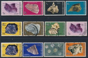 Botswana Small collection of  Postally Used Mineral stamps. 1974 & 1976 O/P