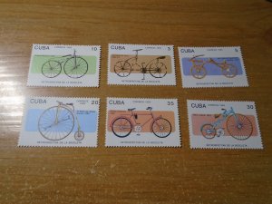 Bicycles : Cuba  #  3493-98  MNH