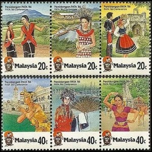 MALAYSIA 1986 - Scott# 324-5 Travel Assoc. Set of 6 NH