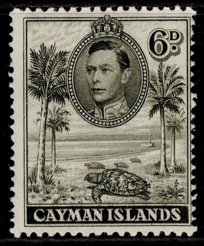 CAYMAN ISLANDS GVI SG122b, 6d brownish olive, M MINT.