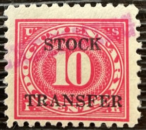 US #RD27 Used Single Stock Transfer Documentary SCV $.30