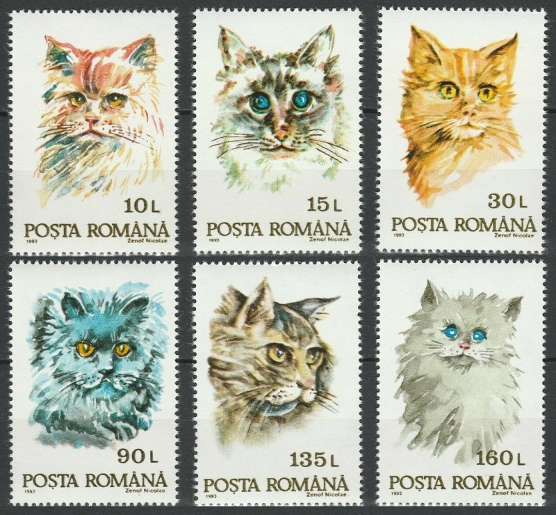 1993 Romania 4885-4890 Cats