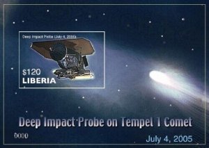 Liberia - 2006 - SPACE/TEMPEL 1 COMET - Souvenir Sheet - MNH   PERF