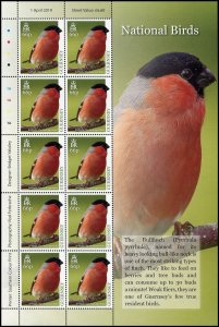 Great Britain Guernsey 2019 Sc 1490 Bird Bullfinch CV $17.50