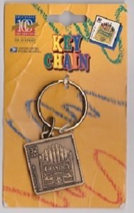 Metal Key Ring Featuring the Scott #3182d Crayola Crayons Stamp