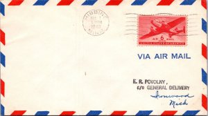 FFC 1949 - US Airmail - Hibbing, Minn to Ironwood, Mich - F52165