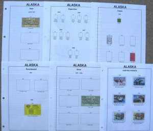 State Revenue stamps Album Pages on 1 DVD. AL - WY plus DC Total of 51