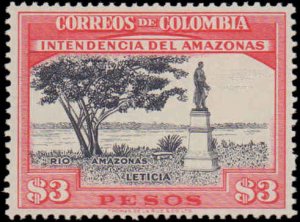 Colombia #663, Incomplete Set, 1956, Never Hinged