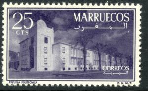 MOROCCO NORTHERN ZONE 1956 25c POLYTECHNIC SCHOOL Pictorial Sc 3 MLH