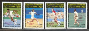 Comoro Islands Scott C183-86 Unused HOG - 1988 Tennis Champions O/Ps-SCV $14.15