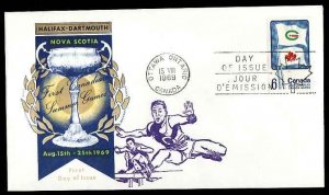 Canada-cover #12601- 6c Summer Games on an Overseas Mailer FDC [ #500 ]with an