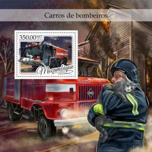 Mozambique Fire Engines Autos Trucks Transport MNH stamp set
