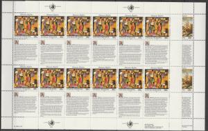 United Nations   #627-8  MNH Panes Of 12 CV $16.00 (A4500L)