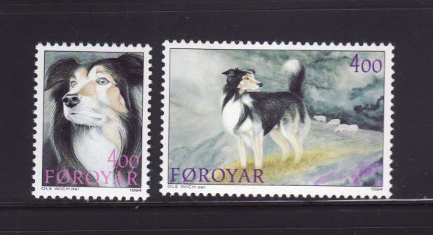 Faroe Islands 266-267 Set MNH Animals, Sheep Dogs
